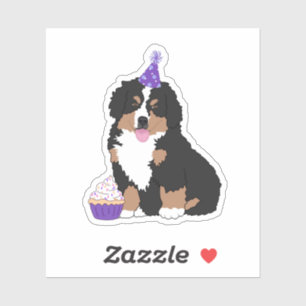Adesivo Birthday Bernese Mountain Dog Puppy Sticker