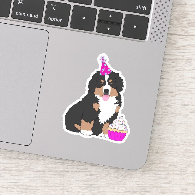 Adesivo Birthday Bernese Mountain Dog Puppy Sticker (Detalhe)