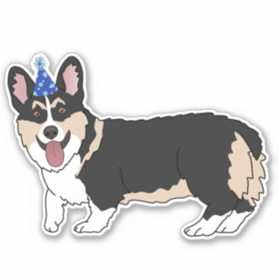 Adesivo Birthday Corgi
