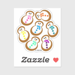 Adesivo Biscoitos Coloridos Gingerpão Neves