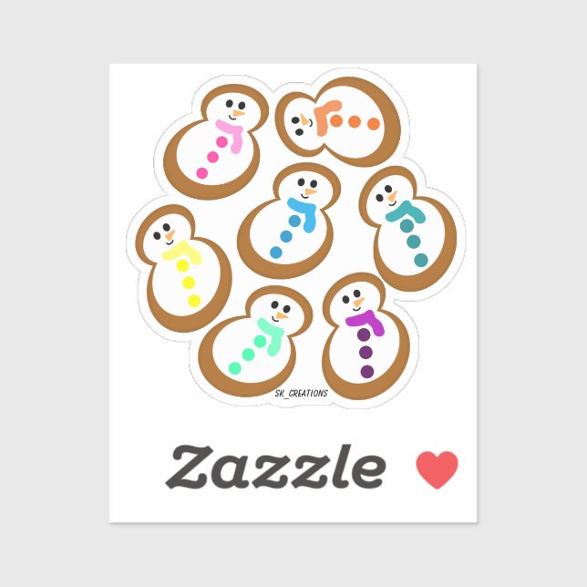 Adesivo Biscoitos Coloridos Gingerpão Neves (Folha)