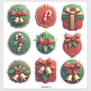 Adesivo Biscoitos de Natal lindamente desenhados