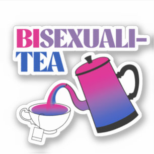 Adesivo Bissexualidade Chá Bissexual
