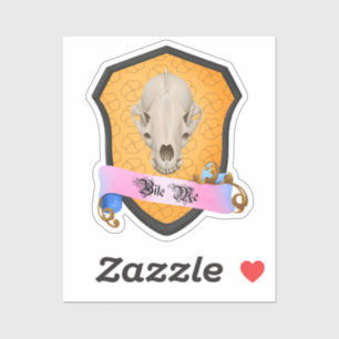 Adesivo Bite Me Badger Skull