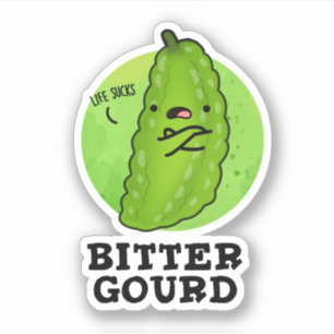 Adesivo Bitter Gourd Engraçado Veggie Pun