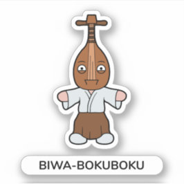 Adesivo Biwa Lute Man Yokai Monster