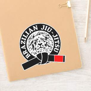 Adesivo BJJ - Emblem do leão Jiu-Jitsu no Brasil