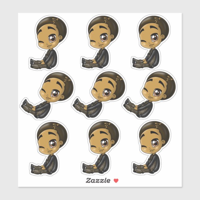 Adesivo Black Anime Boys (Folha)