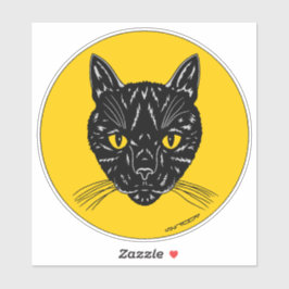 Adesivo Black Cat Face