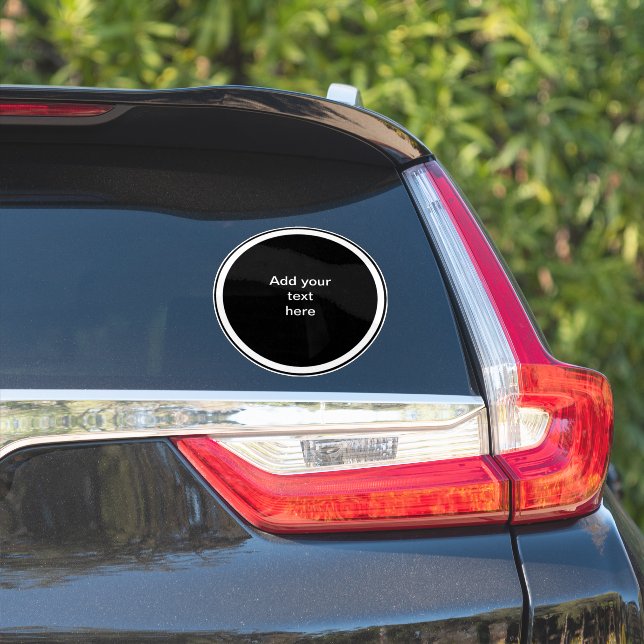 Adesivo Black circle with white circle TEMPLATE, (Lado do carro)