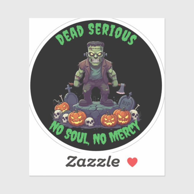 Adesivo 🖤 Black Frankenstein Halloween Sticker 💀 🎃 (Folha)