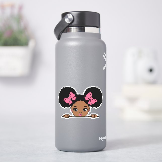 Adesivo Black Girl Puff Hair (HidroFlask)