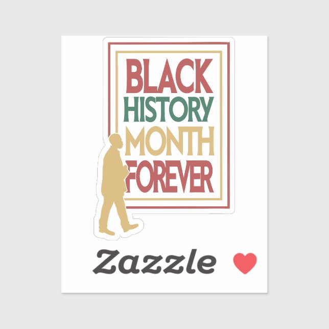 Adesivo Black History Month Forever Typography (Folha)