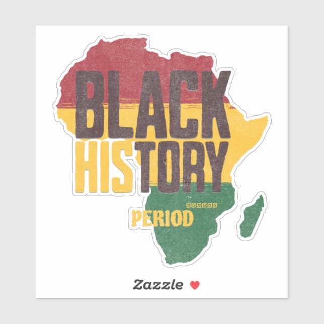 Adesivo Black History Period Africa Map Cultural supporter (Folha)