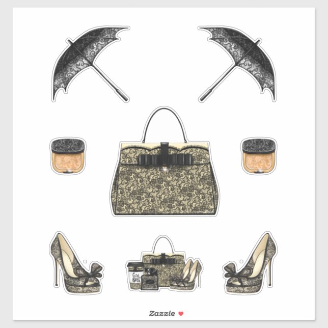 Adesivo Black Lace Women Decide sobre o Diário do notebook (Folha)