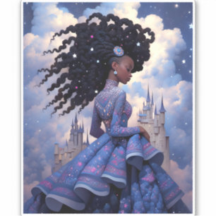 Adesivo Black Princess Fantasy Art