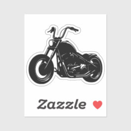 Adesivo Black White Classic Cruiser Motorcycle Vector Art