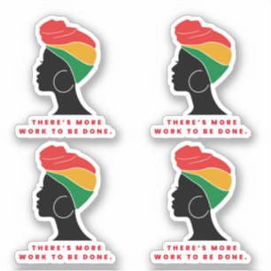 Adesivo Black Woman_Work Vinyl Stickers 4ct