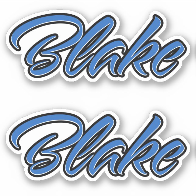 Adesivo Blake Name blue Aufkleber Sticker Stickerset (Frente)