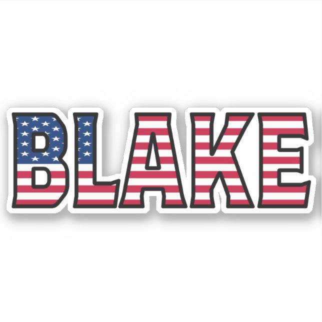 Adesivo Blake Name Vorname USA Sticker Stickerset (Frente)