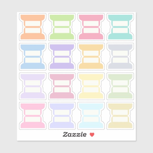 Adesivo Blank Writable Index Tabs Journal Divider Foldable (Folha)