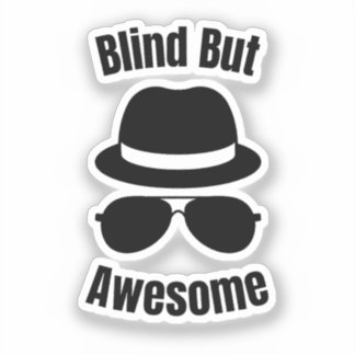 Adesivo Blind But Awesome - blind pinback