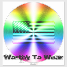 Adesivo Blindagem Arco-Íris com Sinalizador dos EUA - Dign