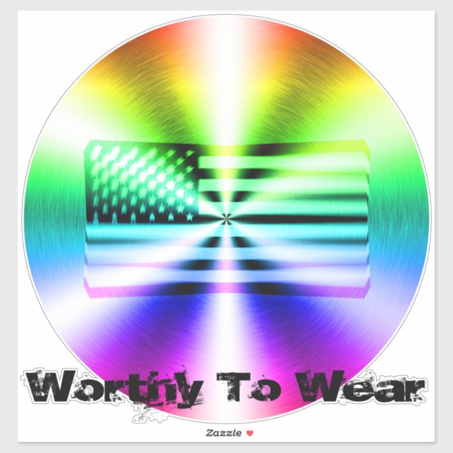 Adesivo Blindagem Arco-Íris com Sinalizador dos EUA - Dign (Folha)