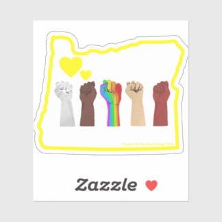 Adesivo BLM + Igualdade - Oregon Sticker Clear