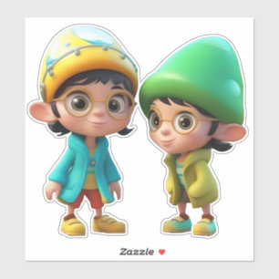 Adesivo Bloco de Mão Tema de Cartoon Reproduzido