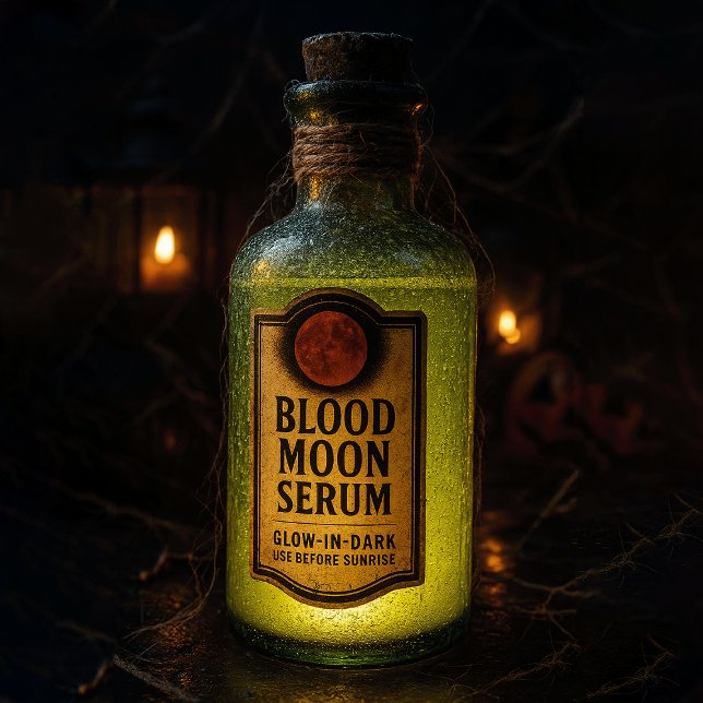 Adesivo Blood Moon Serum - Halloween Apothecary Label (Criador carregado)