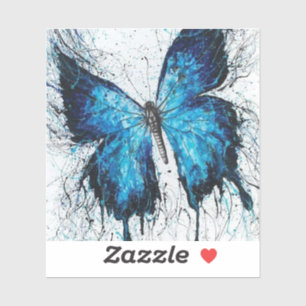 Adesivo Blue and Black Butterfly