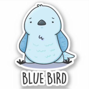 Adesivo Blue Bird Funny Animal Pun