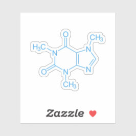 Adesivo Blue Caffeine Molecule