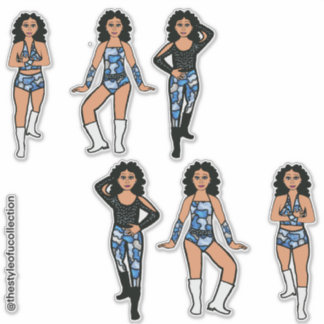 Adesivo Blue Camo Dancer #2 Sticker