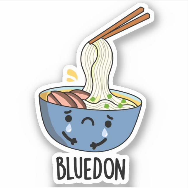 Adesivo Blue-don Funny Udon Pun  (Frente)