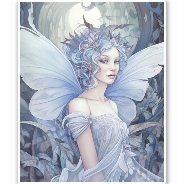 Adesivo Blue Fairy Fantasy Art (Frente)