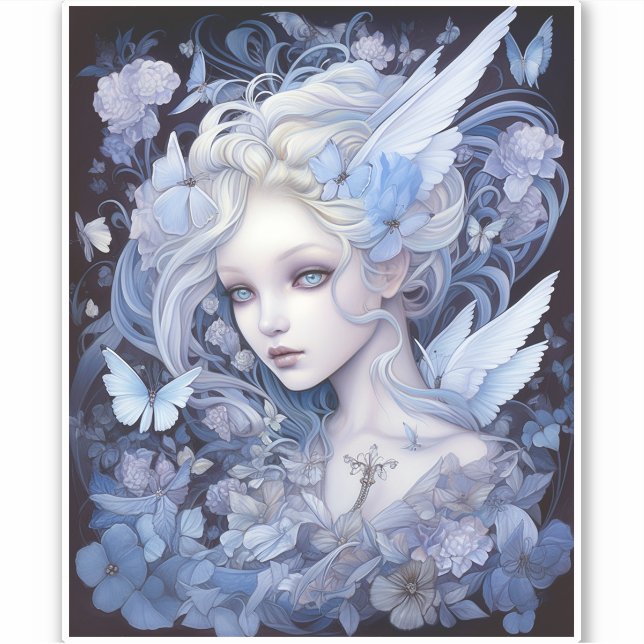 Adesivo Blue Fairy Fantasy Art (Frente)