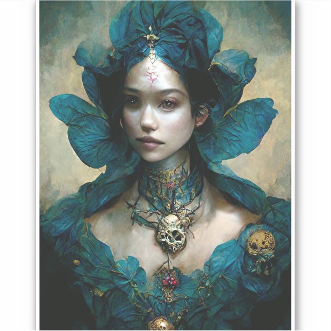 Adesivo Blue Fairy Fantasy Art Sticker (Frente)