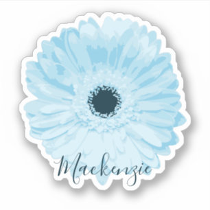 Adesivo Blue Gerbera Daisy Flower Name