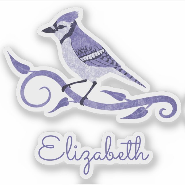 Adesivo Blue Jay Name Vinyl Stickers (Frente)
