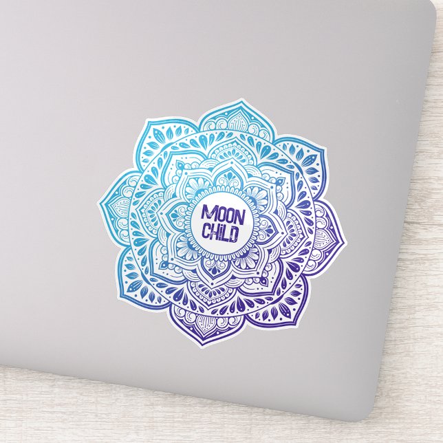 Adesivo Blue Moon Mandala Personalized Vinyl Sticker (Criador carregado)