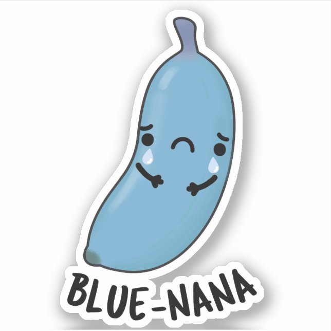 Adesivo Blue-nana Funny Banana Pun (Frente)