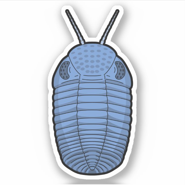 Adesivo Blue Phacops Trilobite - Vinil Animal Pré-Históric (Frente)