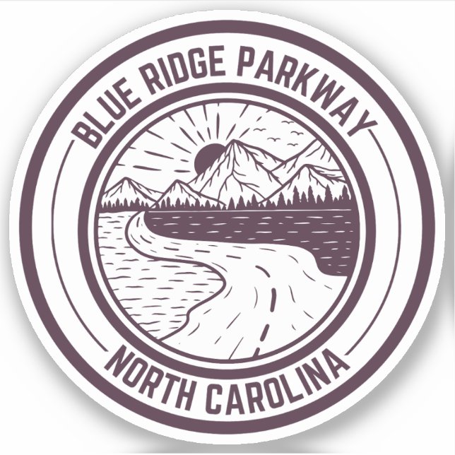 Adesivo Blue Ridge Parkway Scenic Byway Virginia Norte C (Frente)