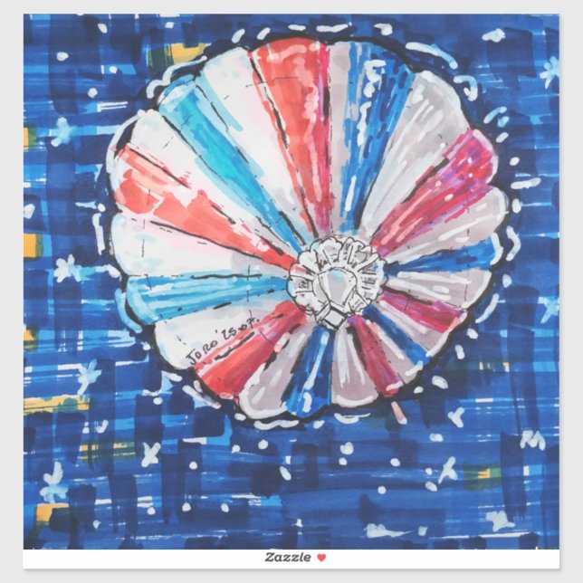 Adesivo Blue Sky Hot Air Balloon (Folha)