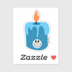 Adesivo Blue Snowman Candle