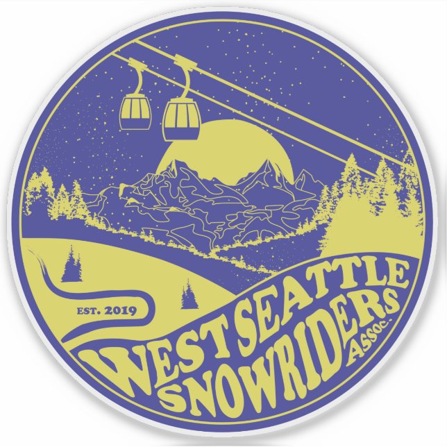 Adesivo Blue Snowriders Sticker (Frente)