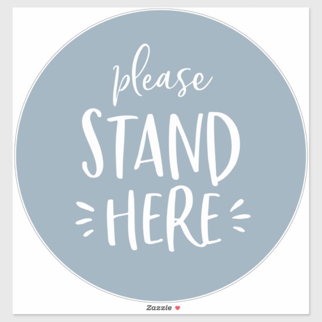 Adesivo Blue Social Distancing Covid-19 Large Floor Marker (Folha)