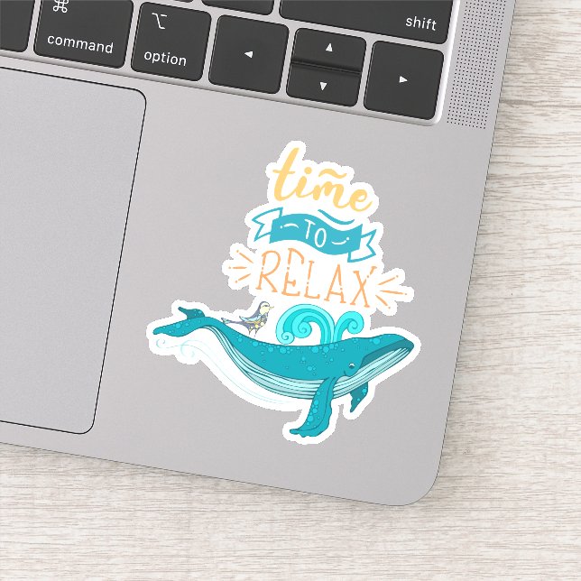 Adesivo Blue Whale Happy Hora de Relaxar (Detalhe)
